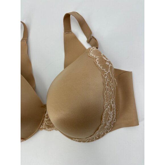Soma Vanishing Smoothing Back Lace Trim Full Coverage Bra Beige Nude 42D - Picture 2 of 4
